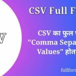 CSV Full Form in Hindi